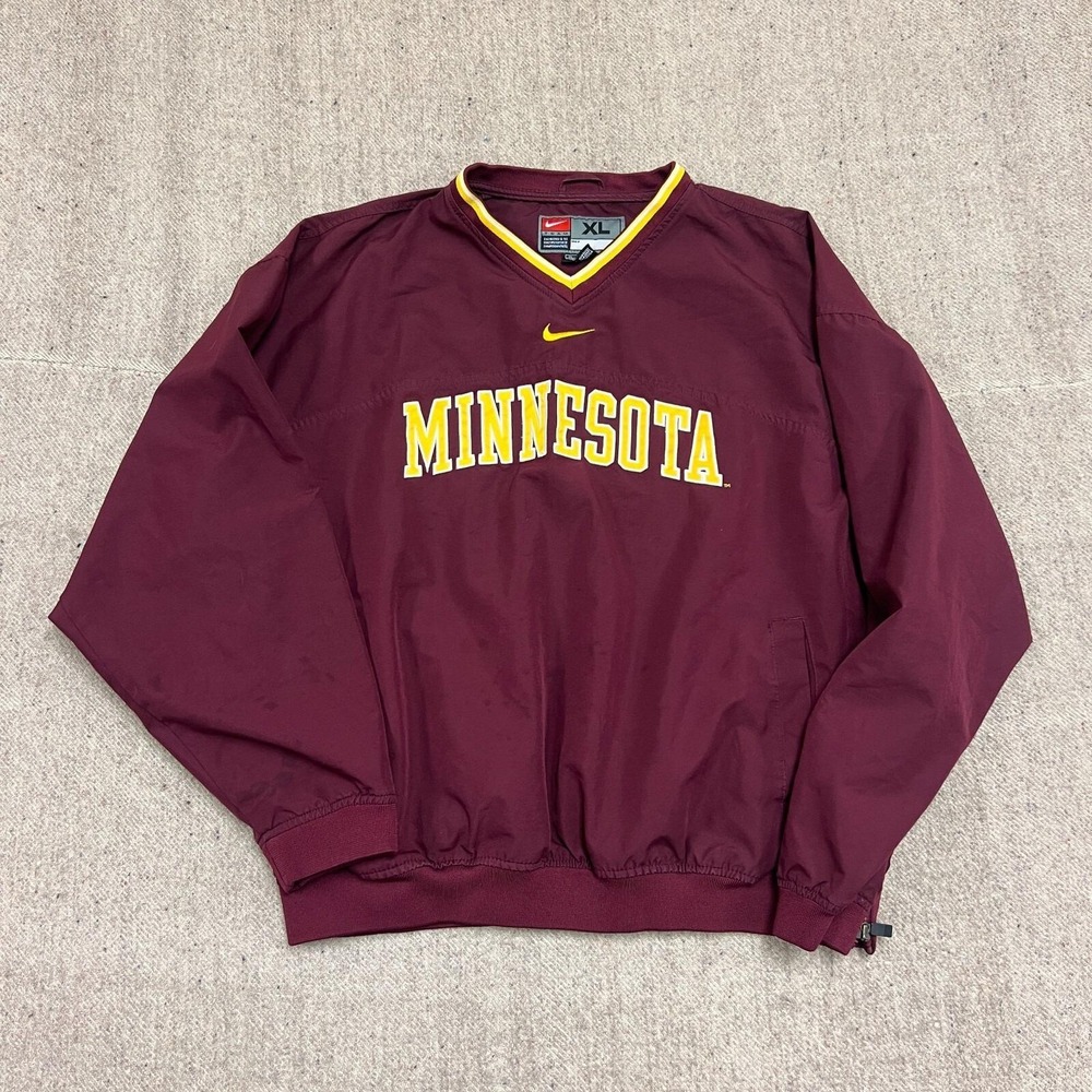 Vintage Nike Minnesota Gopher Windbreaker Mens XL Red 1990s